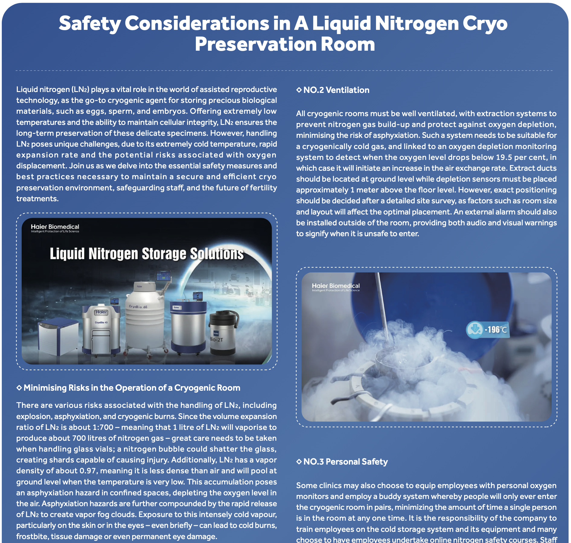 Haier Biomedical: How to Use Liquid Nitrogen Container Correctly